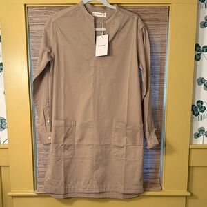 Everlane women’s Tan pop over dress nwt